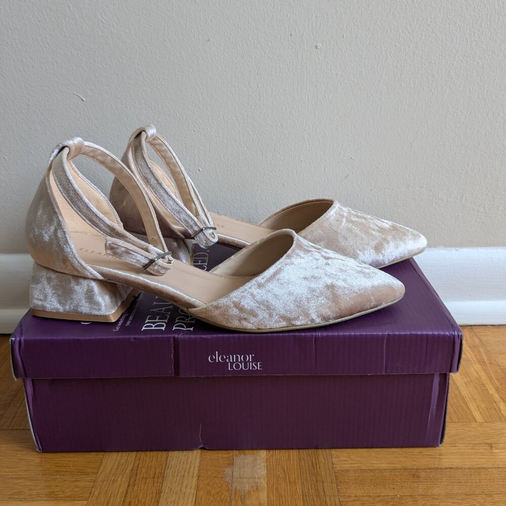 [NEW - In the box] Wedding velvet heels/Evening from Eleanor Louise. 8
